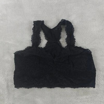Bralette Torrid Curve Mujer 1X Negro Encaje Inalámbrico Transparente Espalda Corredora Talla Grande Foto 1 de 4
