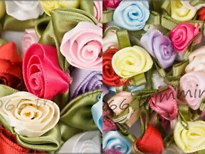 100 rosas cinta satinada colores surtidos grandes o pequeñas - Imagen 1 de 5