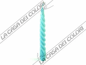 CANDELE DE BER - CANDELA TORCIGLIONE - D2xH20cm - AZZURRO - 1 PEZZO - MANGIAFUMO - Picture 1 of 1