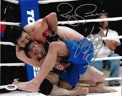 Kazushi Sakuraba & Royce Gracie Signed 8x10 Photo PSA/DNA Pride UFC Dynamite USA - Image 1 of 4