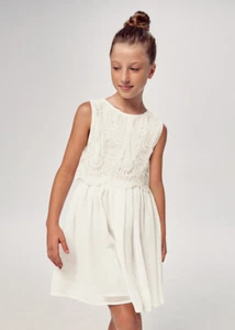 ABITO VESTITO RAGAZZA MAYORAL 6956 06956 43 BEIGE ORIGINALE PE 2022 - Picture 1 of 5