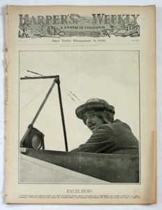 1910 Harper's Weekly AVIATOR J. ARMSTRONG DREXEL cover, Actress Kitty Gordon - Picture 1 of 9