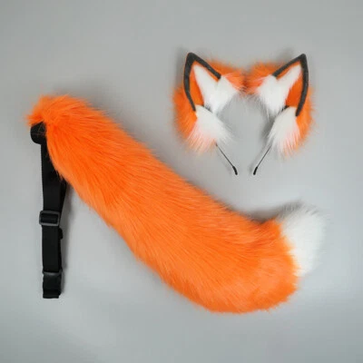 Women Sexy Cosplay Fur Fox Wolf Ears Headband Tail Anime Cosplay Props Costume - Image 1 of 4