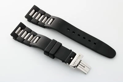 Оригинальный браслет-хронограф 21 мм Bvlgari Rettangolo RTC49 лента Bulgari резиновая сталь - Изображение 1 из 4