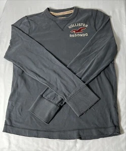 Hollister California Men's Red Eagle Long Sleeve Gray Shirts Size Large - Picture 1 of 8