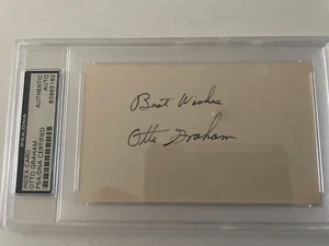Otto Graham Signed Index Card Autograph Football Hall of Fame Browns PSA/DNA - Picture 1 of 3