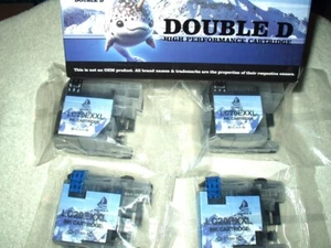 double d reman brother ink cartridges 4 ea LC20EXXL 2 BLACK 2 CYAN 9/26 - Picture 1 of 6