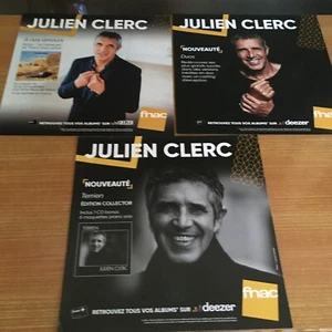 JULIEN CLERC - LOT DE 3 PLV 30 X 30 CM!!!!!!!!! - Imagen 1 de 1