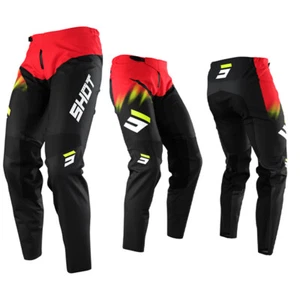 PANTALONE MOTO CROSS ENDURO FUORISTRADA OFF ROAD BAMBINO 8/9 ANNI RED RINFORZATO - Imagen 1 de 5