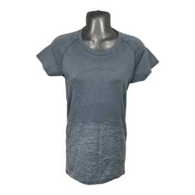 Camiseta para mujer Lululemon azul degradado denim Swiftly Tech 6 azul manga corta Foto 1 de 4