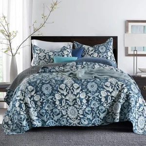 Cotton Bedspread Coverlet Set Comforter Quilt Queen King 230x250cm Audrey - Picture 1 of 2