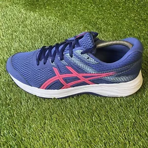Asics Women's Size 10 Gel Contend 6 Blue Pink Glo Lace Up Running Shoes 1012A570 - Picture 1 of 9
