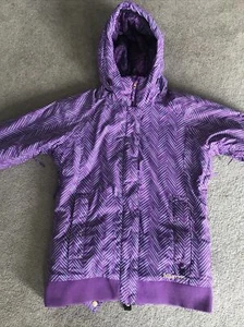 Billabong Purple W/Teal Patterned 8K Caltyr Snowboard Jacket Women’s Size Small - Picture 1 of 12