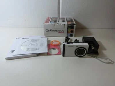 Pentax Optio RS1500 14MP Digital Camera - Silver "Many dress-up covers" Japan - Image 1 of 4