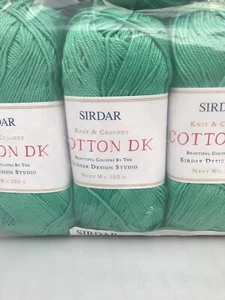 Knitting Yarn Sirdar 100% Cotton DK Knit & Crochet 8x100g=800g Shade 532 Lotus - Picture 1 of 2