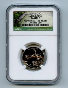 USA EVERGLADES 2014 S 1/4 Dollar "Washington Quarter" - NGC SAMPLE - Picture 1 of 2