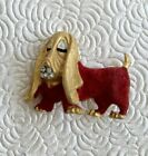 Vintage Bassett Hound Dog Brooch Pin