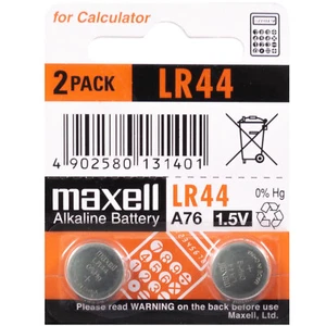 2 x Maxell 303 357 A76 AG13 G13A LR44L Pila Batteria Battery Blister Button Cell - Foto 1 di 1