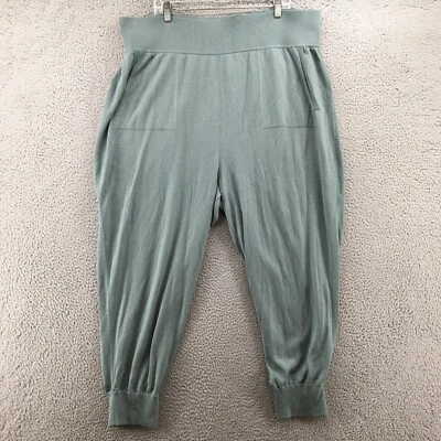 Athleta Sweater Sleep Jogger Pants Womens 2X (actual 43x27) Teal Hi-Rise Pull On - Image 1 of 4