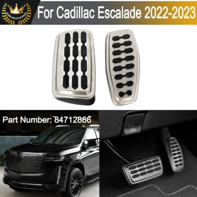 For 2022-2024 Cadillac Escalade Sport Stainless Steel Pedal Pads Cover 84712886 - Image 1 of 4