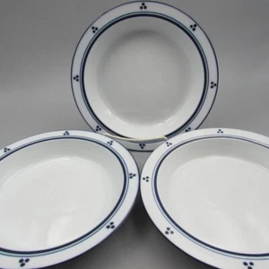 Dansk Bistro China Portugal FREDRIKSBORG Blue Soup Bowls - Set of Three - Used - Picture 1 of 3