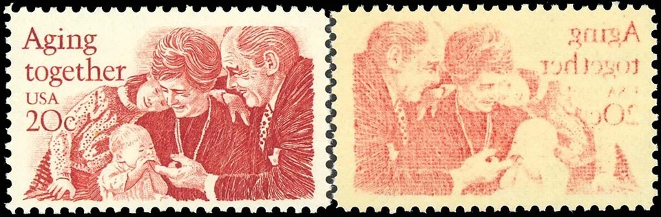 2011, MNH 20¢ With Reverse Print Under Gum ERROR With Normal - Stuart Katz - Image 1 of 1