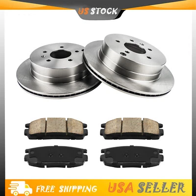 for Chevrolet Captiva Sport 2012 2013 2014 Rear Disc Rotors & Ceramic Brake Pads - Image 1 of 4