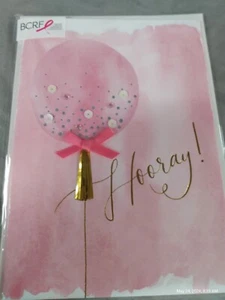 PAPYRUS Sparkling Pink Balloon Birthday Card Sealed Unopened Woman 7" x 5" - Picture 1 of 7