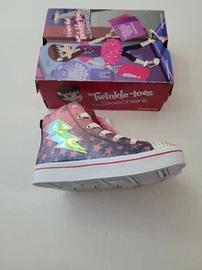 Skechers Girl's S-Lights Starry Gem Lavender/Multi Sneakers Size 3 New 314016L - Picture 1 of 12