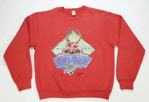 Rare Vintage SALEM Cincinnati Reds World Series Champs 1990 Sweatshirt 90s SZ XL Cover