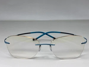 Marco de gafas Silhouette 4425 40 6075 7581 azul azulado 53-17-145 Titan Austria - Imagen 1 de 13