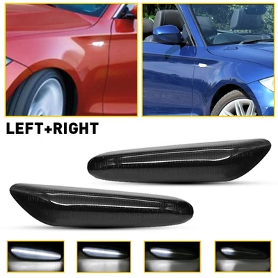 Luces de señal de giro LED laterales dinámicas blancas para BMW X3 E83 2004-2010 2 PIEZAS Foto 1 de 4