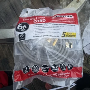Zertifiziertes Gerätezubehör 90-1024 Elektrisches Trocknerkabel Grau 6 Fuß - Bild 1 von 1