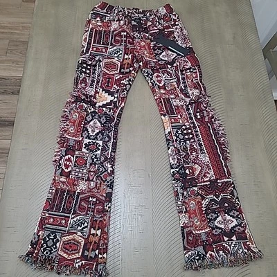 Rockstar Original Ayami Blk/multi Cargo Pocket Slim Flare Boys Pant Size 12 NWT - Image 1 of 4