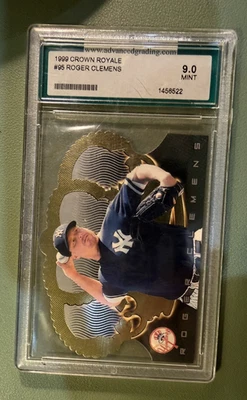 Pacific Crown Royale #95 1999 Roger Clemens Yankees raro lámina de oro troquelado 9,0 Foto 1 de 4