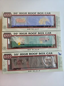 HO Scale Proto 1000 Series 50’ High Roof Box Car New In Box Set Of 3 - Picture 1 of 9