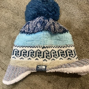 The North Face Baby Fair Isle Earflap Beanie Unisex Fleece Lining 6-24 Mths - Picture 1 of 4