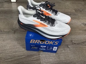Brooks Ghost 17 Mens 9.5 2E Wide Running Shoes Grey Orange Black Gym New In Box - Picture 1 of 12