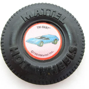 Mattel Hot Wheels Redlines 1969 Tri-Baby Plastic Button Badge - Picture 1 of 3
