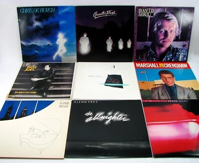 1970s 1980s Rock Pop Vinyl Record Collection lot of 9 LP Billy Joel Glenn Frey - Image 1 of 4