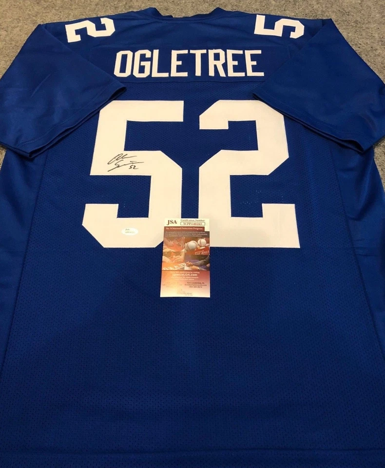 N.Y. GIANTS ALEC OGLETREE AUTOGRAPHED SIGNED JERSEY JSA COA - Image 1 of 3