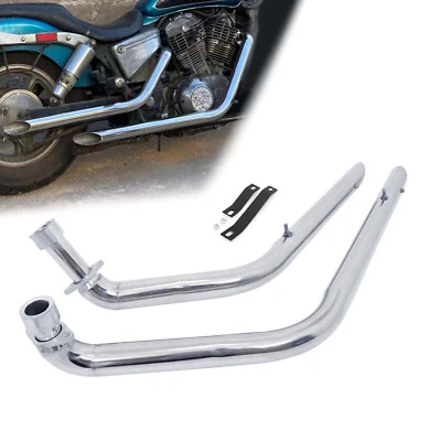 For Honda SHADOW 1100 VT1100C2 VT1100C3 Shortshots Staggered Exhaust Pipe System - Image 1 of 4