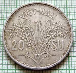 South Vietnam 1953 20 SU, Three Women & Rice Plant ALUMINIUM km# 2 - Picture 1 of 6