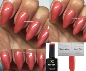 BLUESKY GEL NAIL POLISH CORAL REEF SALMON PINK COLOR UV LED SOAK OFF CS32 - Picture 1 of 4