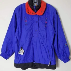 Vintage Edelweiss Nylon 60s 70s Windbreaker Skiwear Retro Color Block Jacket - Picture 1 of 6