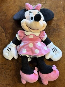 DISNEY MINI MOUSE PLUSH Pink Dress White Polka Dots Jumbo Stuffed Animal 28 Inch - Picture 1 of 5