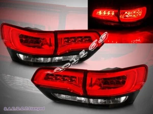 SE ADAPTA A 2014-2019 JEEP GRAND CHEROKEE LED LUCES TRASERAS ROJO NEGRO ACABADO NUEVO - Imagen 1 de 4