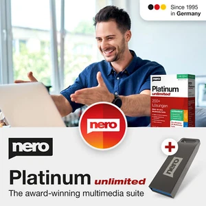 Nero Platinum Unlimited On USB Stick Video Editing Backup Media Etc - Picture 1 of 10