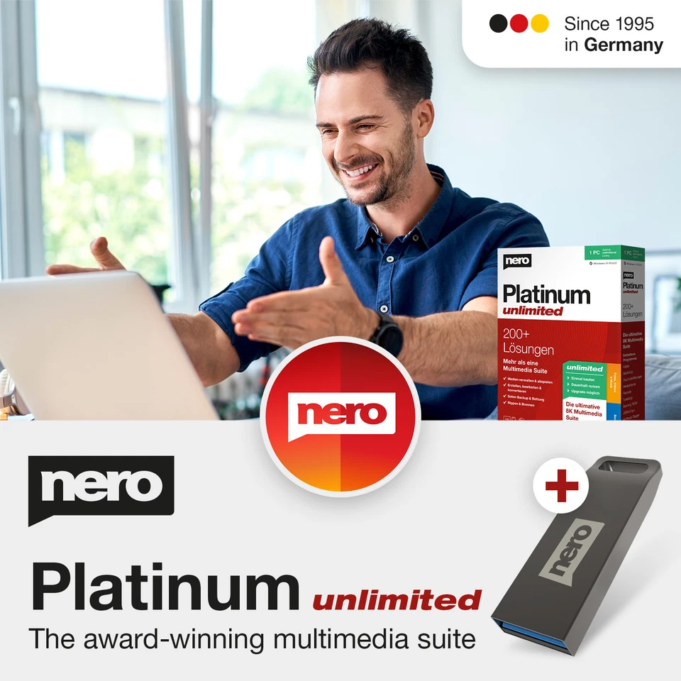 Nero Platinum Unlimited On USB Stick Video Editing Backup Media Etc - Image 1 of 4