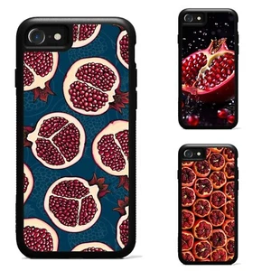 Anti fingerprint For Apple iPhone SE 11 12 13 14 15 16 pomegranate fruit pattern - Picture 1 of 25